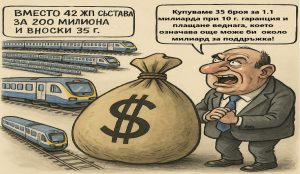 Окончателно вместо 42 ЖП състава за 200 милиона и вноски 35 г. и 35 г. гаранция купуваме 35 броя за 1.1 милиарда при 10 г. гаранция и плащане веднага